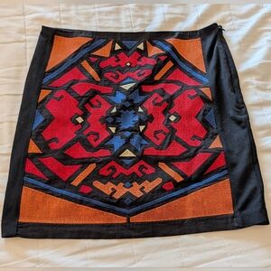 Chelsea & Violet Black Skirt with Red Embroidered Accent